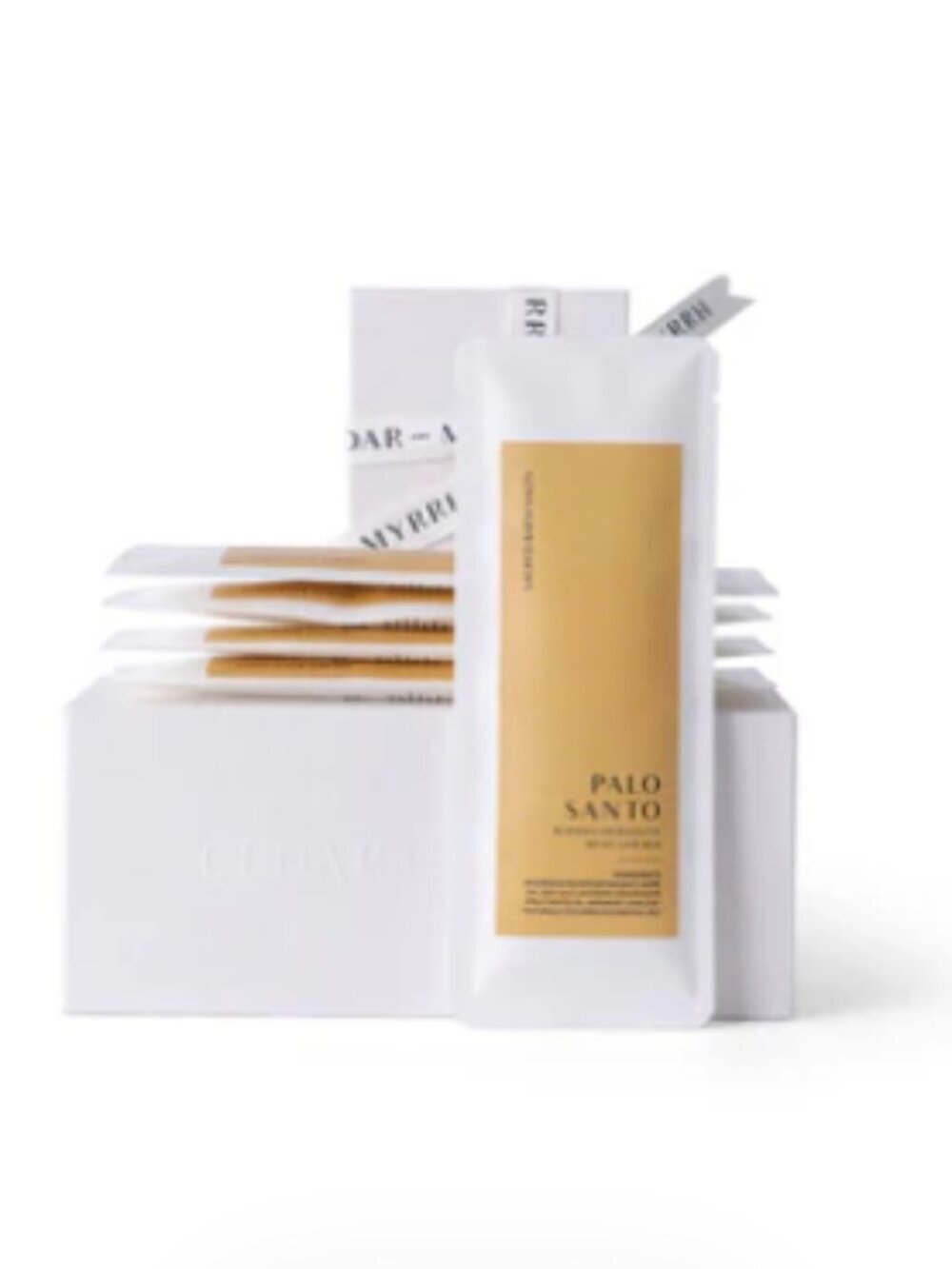 NWT Cedar and Myrrh Palo Santo Bath Salt Gift Set 5 x 40g